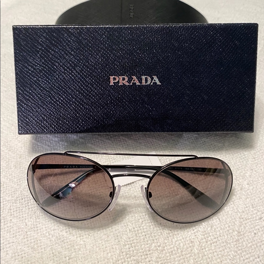 Prada oval wire rimed sunglasses